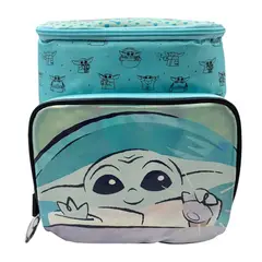 DISNEY CLASICOS - Lonchera Mochila Baby Yoda Celeste Star wars