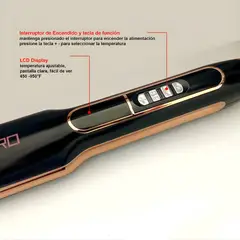 OEM - Plancha Alisadora Digital Rozia Pro Hr-815 Negro