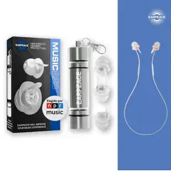 EAR PEACE - Tapones de Oìdos MÚSICOS CONCIERTOS ENSAYOS + Cordón Sujetador - Filtro Antiruido de 20dB MUSIC PRO