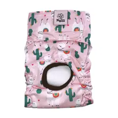 GENERICO - Pañal reutilizable para perro hembra Talla M modelo Llama Rosa