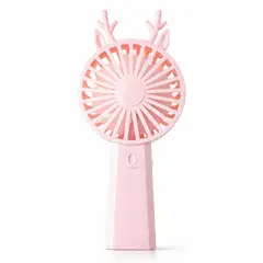 ALKALINE CARE - Mini Ventilador de mano Rosado - Recargable USB Portatil