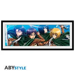 ABYSSE AMERICA - POSTER ENMARCADO DE ATTACK ON TITAN FIGHT SCENE