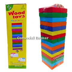 GENERICO - Jenga Yenga de Colores 48 piezas Juego de Mesa Familiar