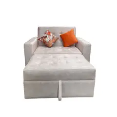 TEMEL - Sofá Cama Crema Plaza y media -