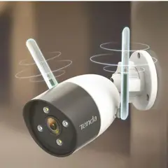 TENDA - Cámara de seguridad Full HD 1080p, Visión nocturna, Alarma sonido y luz, Full Color CT3