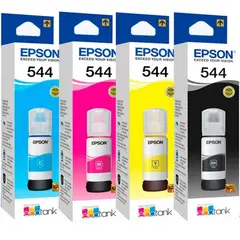 EPSON - Pack Tintas Original Epson 544 EcoTank 4 Colores Negro Color