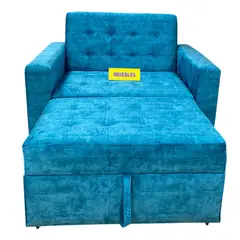 TEMEL - Sofá Cama Turquesa Plaza y media -