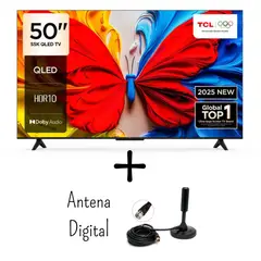 TCL - Televisor 50 Pulgadas QLED FHD Google TV HDR10 50S5K + Antena Digital (Modelo 2025)