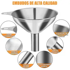 GENERICO - Embudo de Acero Inoxidable Premium Precisión y Durabilidad Total