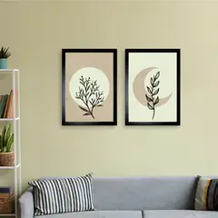 MOON - Juego de 2 cuadros que brillan en la oscuridad