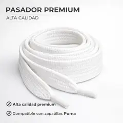 GENERICO - Pasador cordones grueso ancho para zapatilla PumaDC Off White 120m 2pares