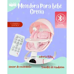 BABY CAM - Silla mecedora para bebé GRECIA color ROSADO