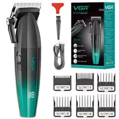 OEM - Maquina Corte Cabello Vgr V003 Pantalla Digital Inalámbrico Negro Y Dorado