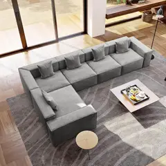 GENERICO - SECCIONAL CURAZAO COLOR PLATA