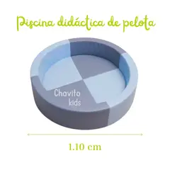 GENERICO - PISCINA DIDACTICA CON PELOTAS INCLUIDAS 110x33cm
