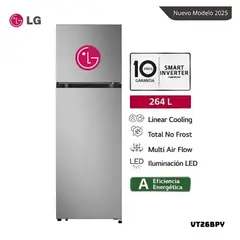 LG - Refrigeradora 264 LT No frost VT26BPY Plateada
