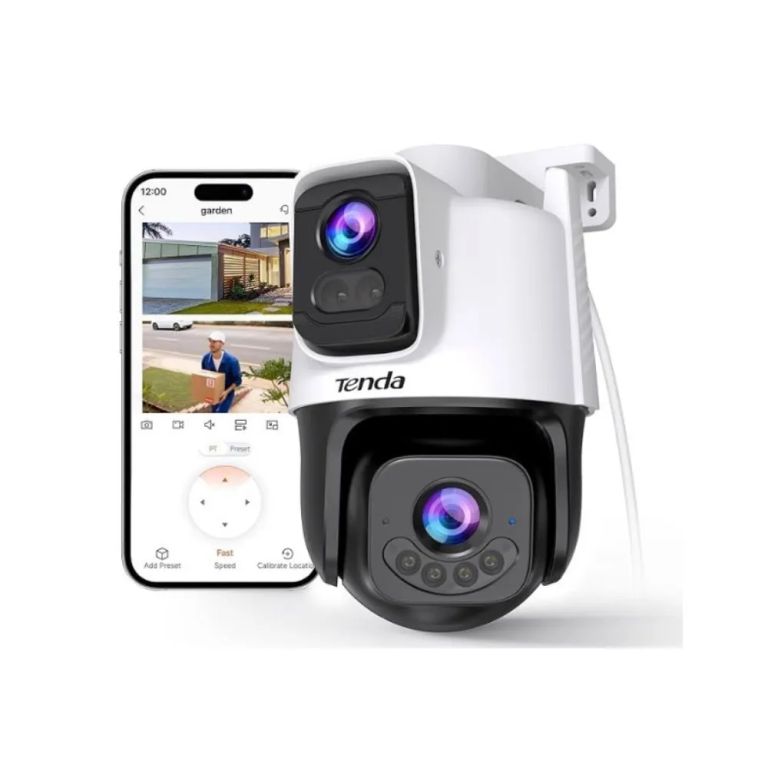 Cámara de seguridad WiFi 6, Doble lente Panorámico 6MP, seguimiento automático, Full Color