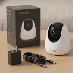 TENDA - Cámara de seguridad Inteligente 4MP, Definición 2K, Super HD, Detección movimiento, Giratoria, CP7