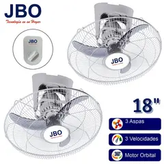 GENERICO - Pack Ventiladores de Techo Industrial JBO 185T Orbital 18" 03 Velocidades