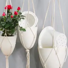 GENERICO - Maceta Colgante de Autorriego con Cordón de Macramé