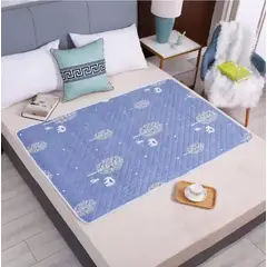 GENERICO - Almohadilla lavable e impermeable para proteger colchón azul