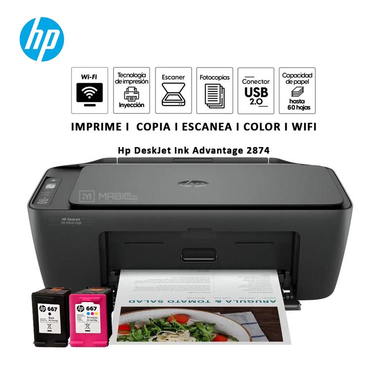 IMPRESORA MULTIFUNCIONAL HP 2975 WIFI ESCANER COPIA - USB