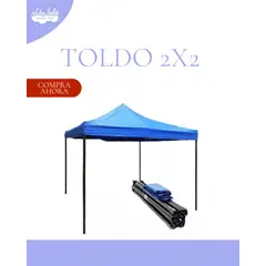 HOME DESING - Toldo Plegable 2x2m Protección UPF 50+ Azul