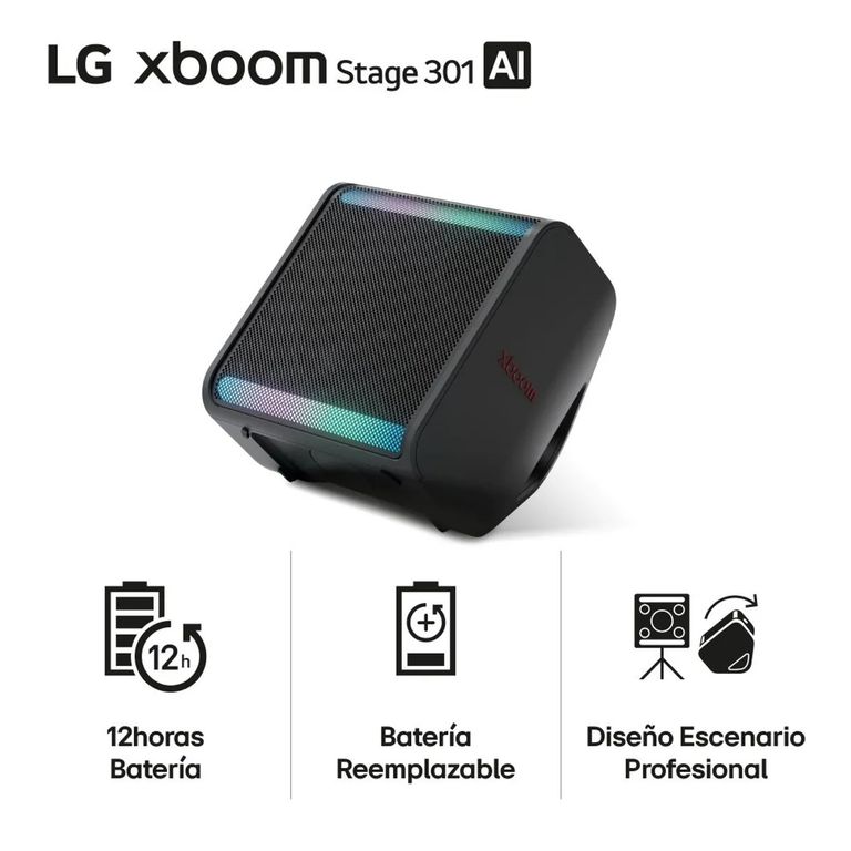 Parlante Bluetooth LG XBOOM Stage 301 - 120W Ipx4