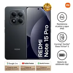 REDMI - CELULAR XIAOMI NOTE 15 PRO 4G 8GB RAM 256GB ROM COLOR BLACK