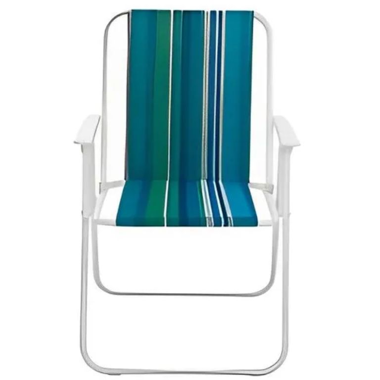 Silla de Playa Camping Terraza Plegable Multicolor