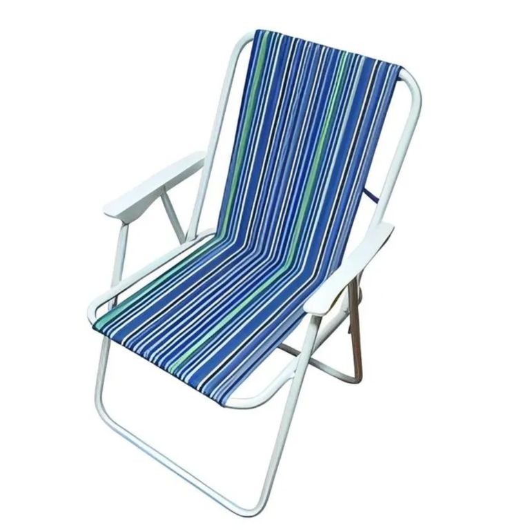 Silla de Playa Camping Terraza Plegable Multicolor