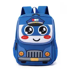 GENERICO - Mochila Escolar Infantil Carro de Policia