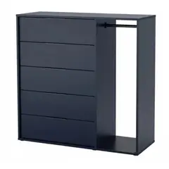 NACIONAL - Cómoda en melamina Moderna con Colgador BLUE NIGHT