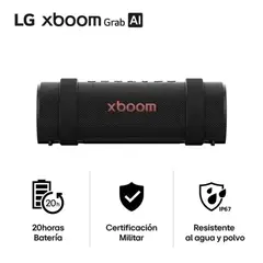 LG - Parlante Bluetooth LG XBOOM Grab 30W Certifición Militar Ip67 - Negro