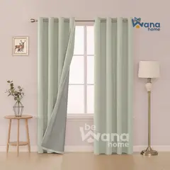 CASATEX - Cortina Blackout ENGOMADO150x250cm VERDE MENTA