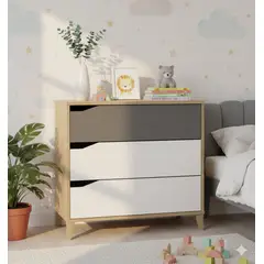 NACIONAL - Cómoda Infantil Minimalista De Melamina 3 Cajones - MOVE