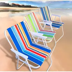 GENERICO - Silla de Playa Camping Terraza Plegable Multicolor