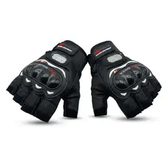 GENERICO - Guantes Para Moto Corto Con Protección De Nudillos Medio Dedo XL