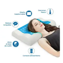 GENERICO - Almohada ortopedica memory foam con gel