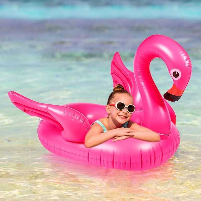 Flotador inflable para piscina para niños de 1 a 5 Flamingo