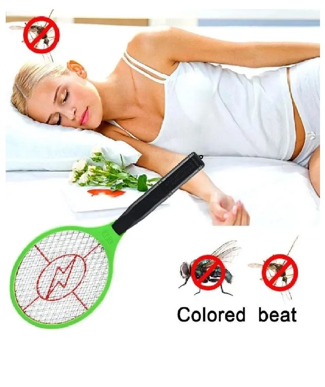 RAQUETA MATAMOSCAS INSECTOS Y SANCUDOS ELECTRICO RECARGABLE