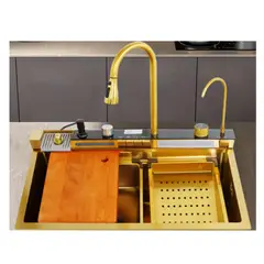 GENERICO - Lavadero Multifuncional de Lujo  Dorado 5 teclas LUX-BSA6028