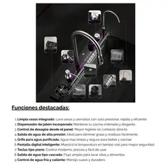 GENERICO - Lavadero Multifuncional de Lujo Nano Negro 7 teclas con Accesorios Premium