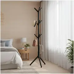 GENERICO - Perchero de Pie Estante Organizador Colgador de Ropa 160cm - Negro