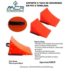 GENERICO - TACO DE SEGURIDAD VIAL DE PVC 8 TON (PACK DE 2 UNIDADES).