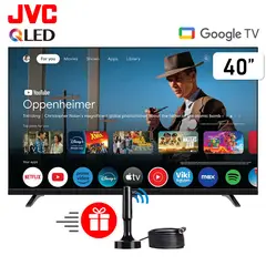 GENERICO - Televisor JVC 40 Qled FHD Google TV + Antena Digital