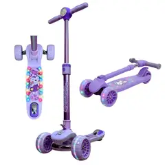 OXIEPRO - Scooter Ajustable para Niños 5 a 15 Años con Música, Luces LED y Bluetooth