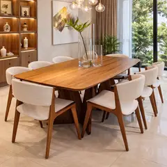 STIL NOVO - JUEGO DE COMEDOR 8 SILLAS EVA BEIGE