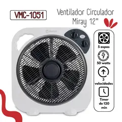 GENERICO - Ventilador Circulador Miray 12 VMC-1051