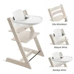 STOKKE - Pack silla Modelo TRIPP TRAPP + Babyset + Bandeja STOKKE